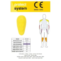 Protektory wymienne bioder PROTECT SYSTEM SW-267 żółte