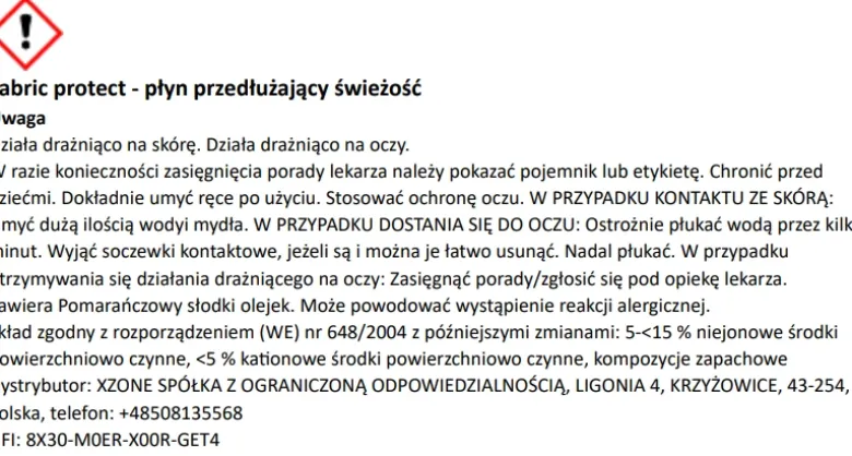 Płyn do płukania odzieży motocyklowej Fabric Protect XZONE 300ml