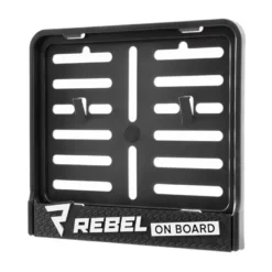 Ramka tablicy rejestracyjnej REBELHORN REBEL ON BOARD BLACK czarny