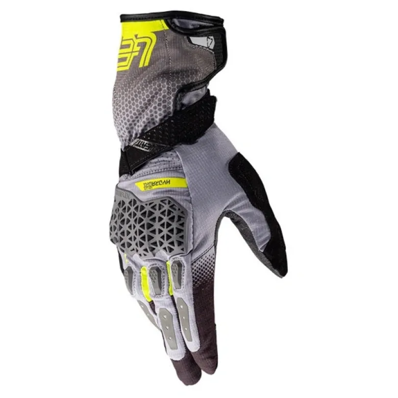 Rękawice cross LEATT ADV HYDRADRI 5.5 VIZ szary żółty fluo