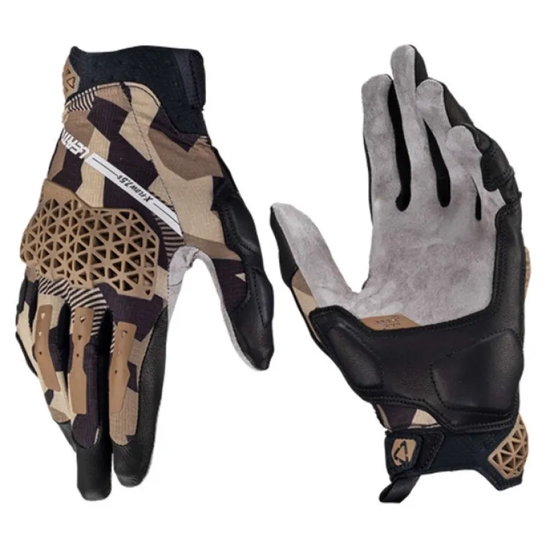 Rękawice cross LEATT ADV X-FLOW 7.5 SHORT DESERT brązowy czarny