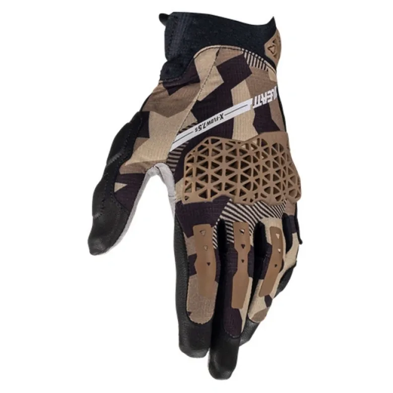 Rękawice cross LEATT ADV X-FLOW 7.5 SHORT DESERT brązowy czarny