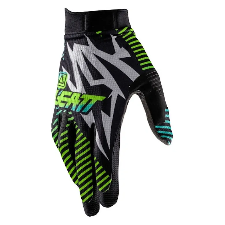 Rękawice cross LEATT MOTO 1.5 GRIPR STORM TEAL biały czarny żółty fluo