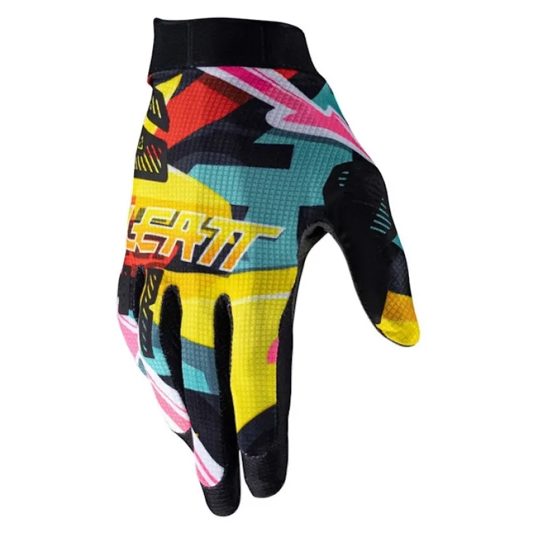 Rękawice cross LEATT MOTO 1.5 GRIPR CARNIVAL żółty niebieski czerwony