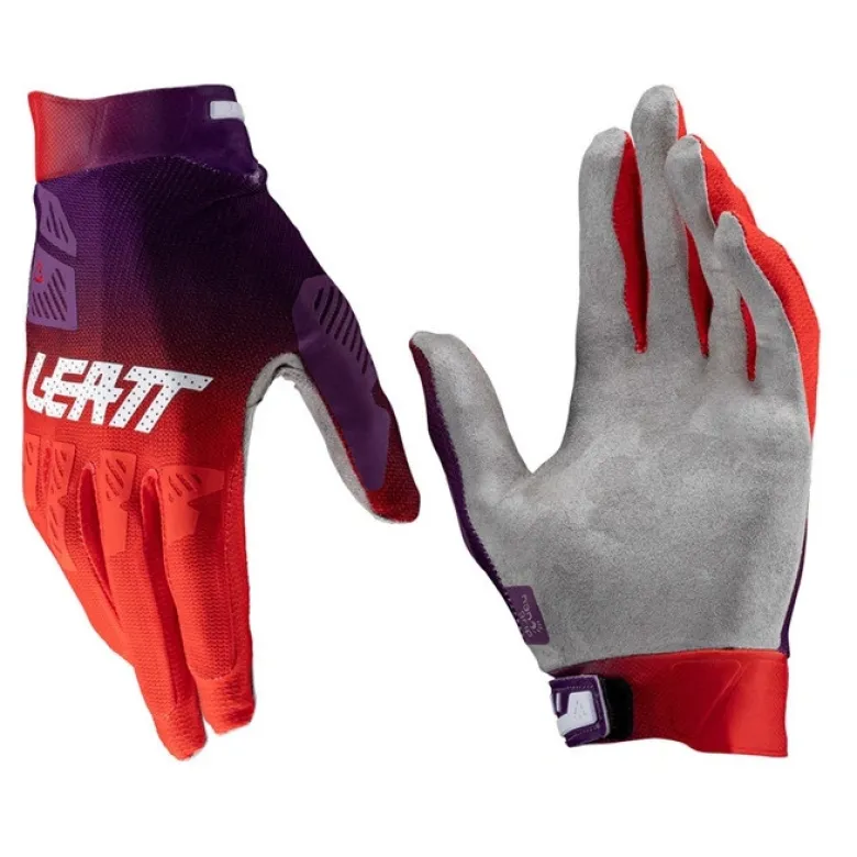 Rękawice cross LEATT MOTO 2.5 X-FLOW SUNBURN czerwony