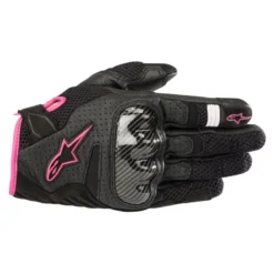 Rękawice miejskie damskie ALPINESTARS SMX-1 AIR V2 LADY BLACK/FUCHSIA czarny różowy