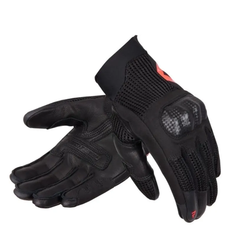 Rękawice miejskie damskie REBELHORN GAP III LADY BLACK/FLUO RED czarny czerwony fluo
