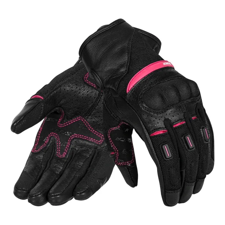Rękawice miejskie damskie SECA AXIS MESH II LADY FUCHSIA czarny różowy