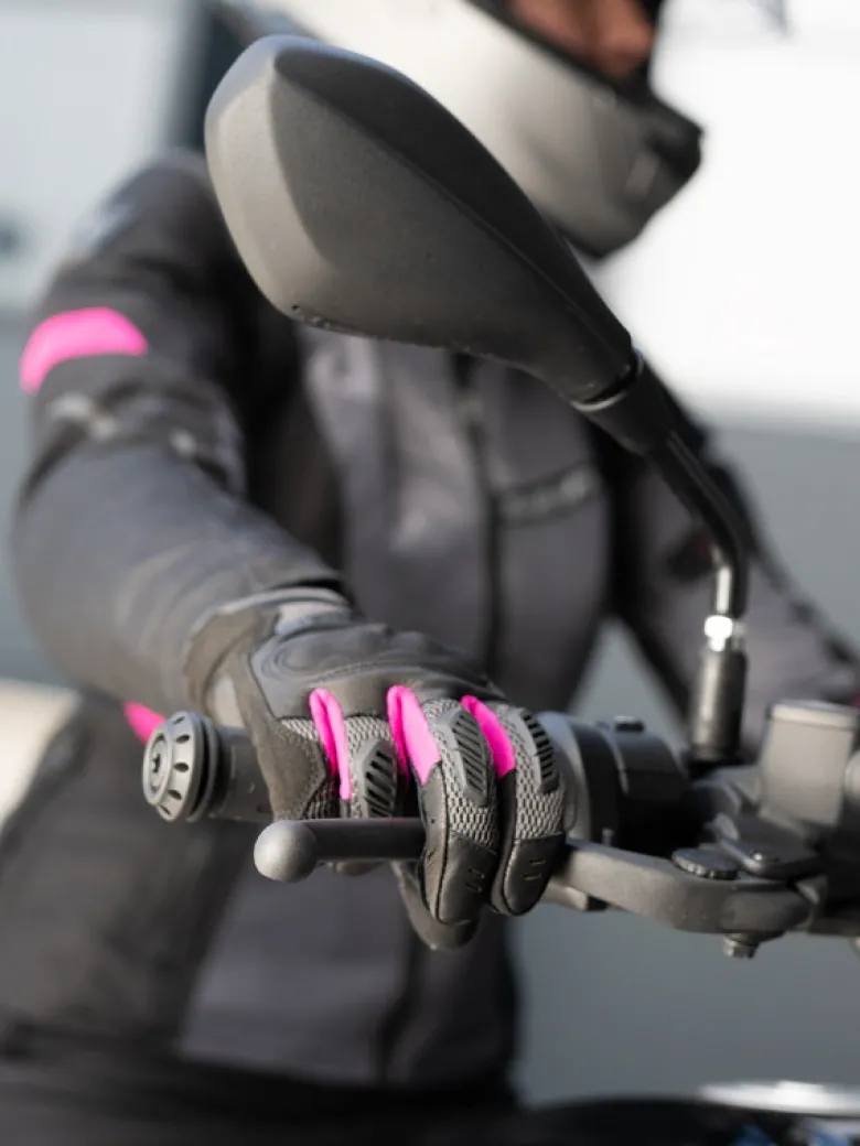 Rękawice miejskie damskie SHIMA HERO LADY PINK czarny różowy
