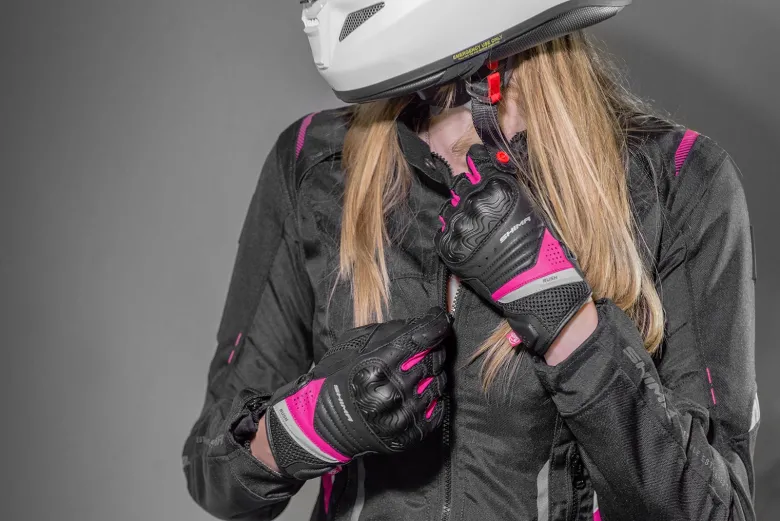 Rękawice miejskie damskie SHIMA RUSH LADY PINK czarny różowy