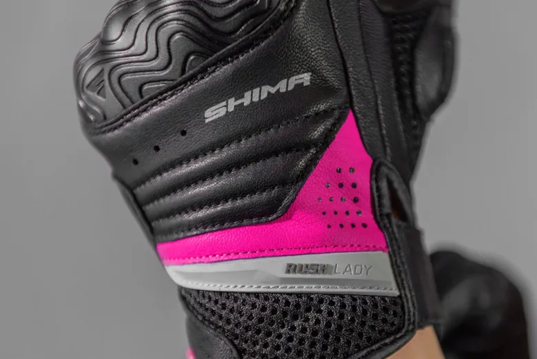 Rękawice miejskie damskie SHIMA RUSH LADY PINK czarny różowy