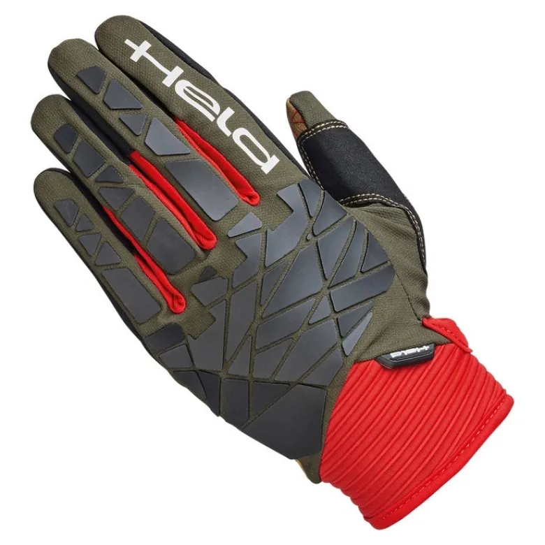 Rękawice miejskie HELD TACTURA MILITARY GREEN/RED zielony czerwony