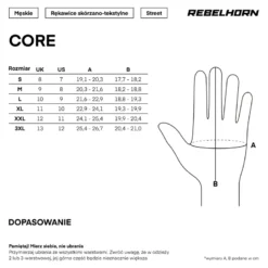 Rękawice miejskie REBELHORN CORE BLACK czarny