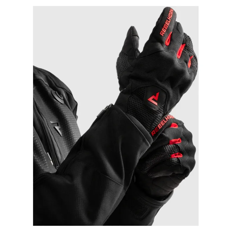 Rękawice miejskie REBELHORN CORE BLACK/RED czarny czerwony