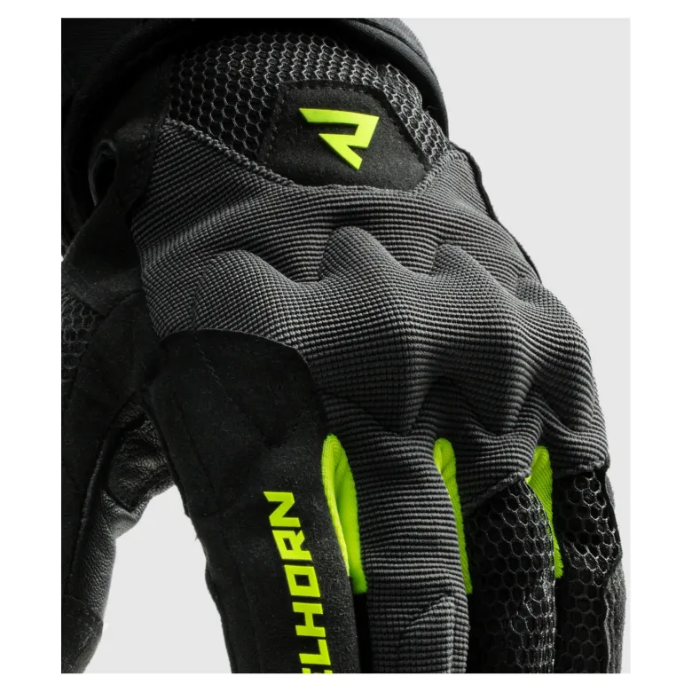 Rękawice miejskie REBELHORN CORE BLACK/GREY/FLUO YELLOW czarny szary żółty fluo