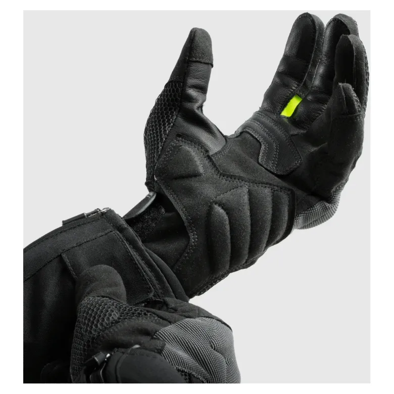 Rękawice miejskie REBELHORN CORE BLACK/GREY/FLUO YELLOW czarny szary żółty fluo