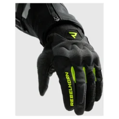 Rękawice miejskie REBELHORN CORE BLACK/GREY/FLUO YELLOW czarny szary żółty fluo