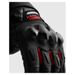 Rękawice miejskie REBELHORN DEFENDER BLACK/RED czarny czerwony