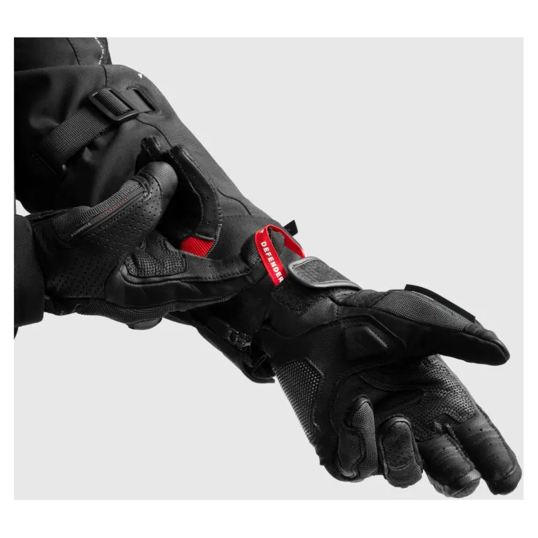 Rękawice miejskie REBELHORN DEFENDER BLACK/RED czarny czerwony
