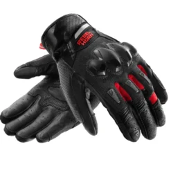 Rękawice miejskie REBELHORN DEFENDER BLACK/RED czarny czerwony