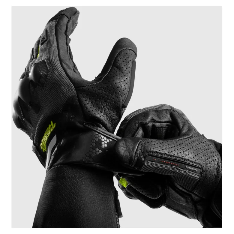 Rękawice miejskie REBELHORN DEFENDER BLACK/GREY/FLUO YELLOW czarny szary żółty fluo
