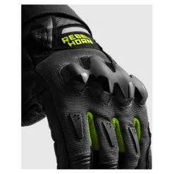 Rękawice miejskie REBELHORN DEFENDER BLACK/GREY/FLUO YELLOW czarny szary żółty fluo
