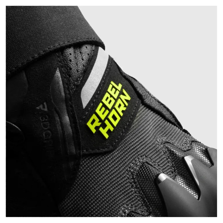 Rękawice miejskie REBELHORN DEFENDER BLACK/GREY/FLUO YELLOW czarny szary żółty fluo