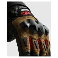 Rękawice miejskie REBELHORN DEFENDER DESERT/BLACK/RED brązowy czarny czerwony