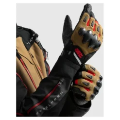 Rękawice miejskie REBELHORN DEFENDER DESERT/BLACK/RED brązowy czarny czerwony