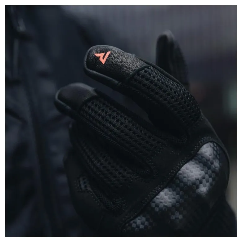 Rękawice miejskie REBELHORN GAP III BLACK/FLUO RED czarny czerwony fluo