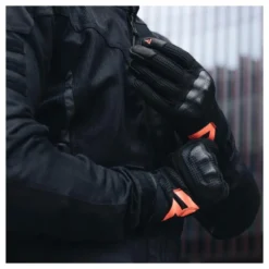 Rękawice miejskie REBELHORN GAP III BLACK/FLUO RED czarny czerwony fluo