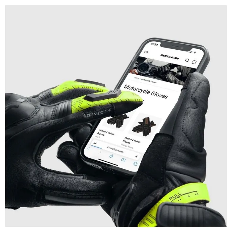 Rękawice miejskie REBELHORN VIPER BLACK/GREY/FLUO YELLOW czarny szary żółty fluo