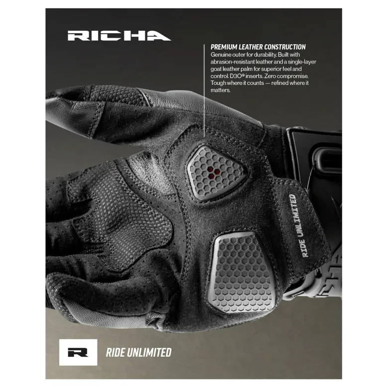 Rękawice miejskie RICHA BODYGUARD BLACK czarny