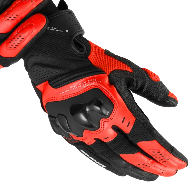 Rękawice miejskie SHIMA SPARK 3.0 RED FLUO czarny czerwony fluo