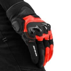 Rękawice miejskie SHIMA SPARK 3.0 RED FLUO czarny czerwony fluo