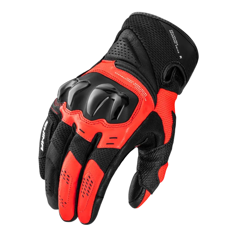 Rękawice miejskie SHIMA SPARK 3.0 RED FLUO czarny czerwony fluo