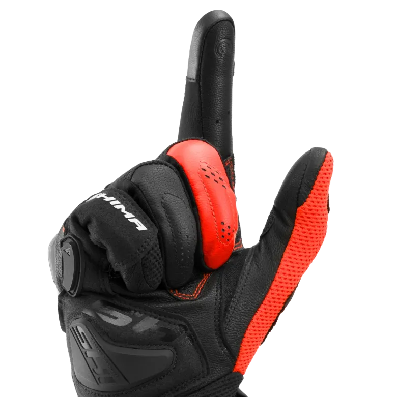 Rękawice miejskie SHIMA SPARK 3.0 RED FLUO czarny czerwony fluo