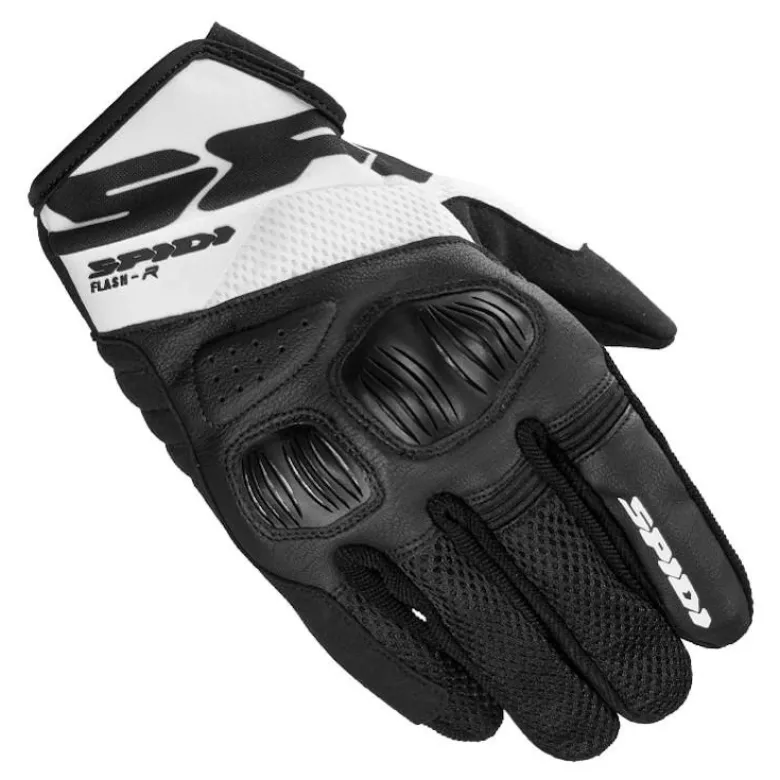 Rękawice miejskie SPIDI FLASH-R EVO BLACK/WHITE czarny biały