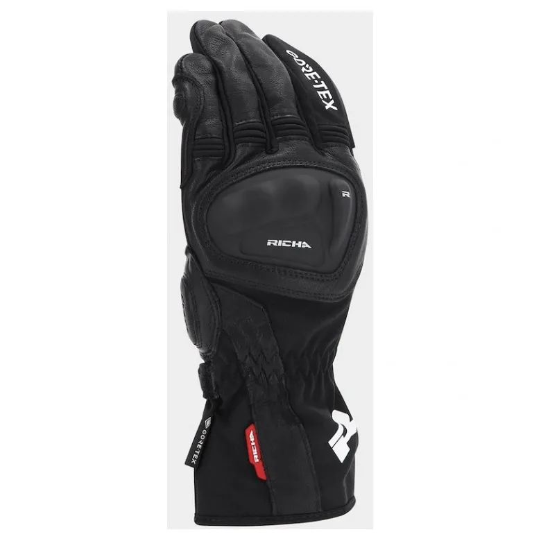 Rękawice ocieplane i wodoodporne RICHA HURRICANE GORE-TEX BLACK czarny biały