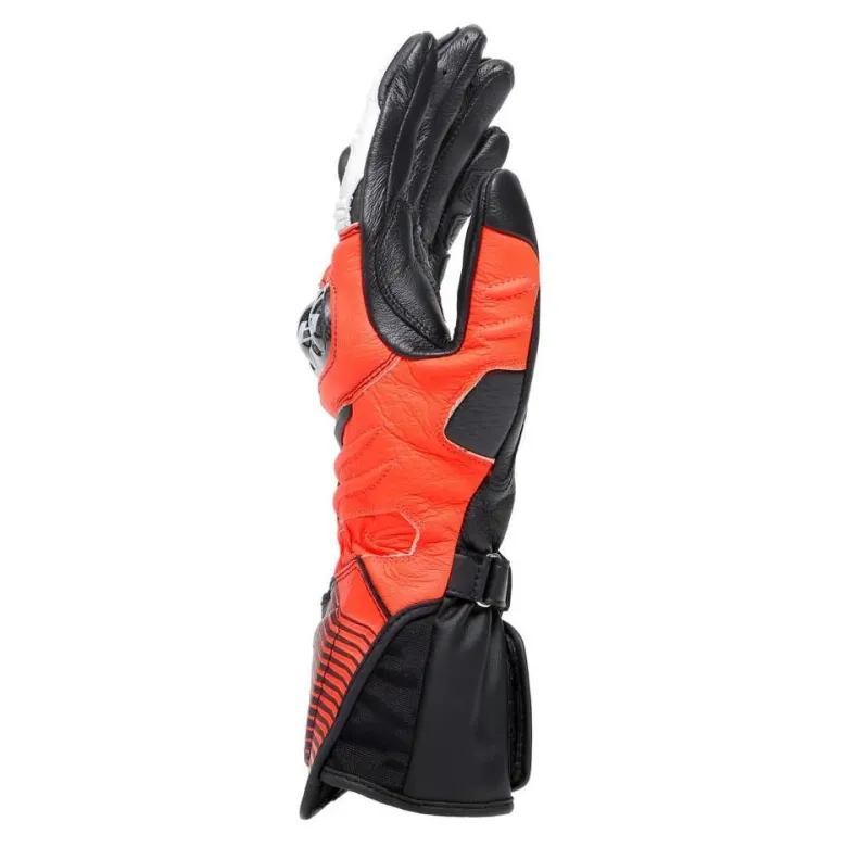 Rękawice sportowe DAINESE CARBON 4 LONG BLACK/FLO RED/WHITE czarny czerwony biały