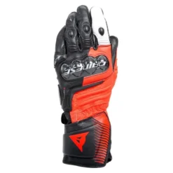 Rękawice sportowe DAINESE CARBON 4 LONG BLACK/FLO RED/WHITE czarny czerwony biały