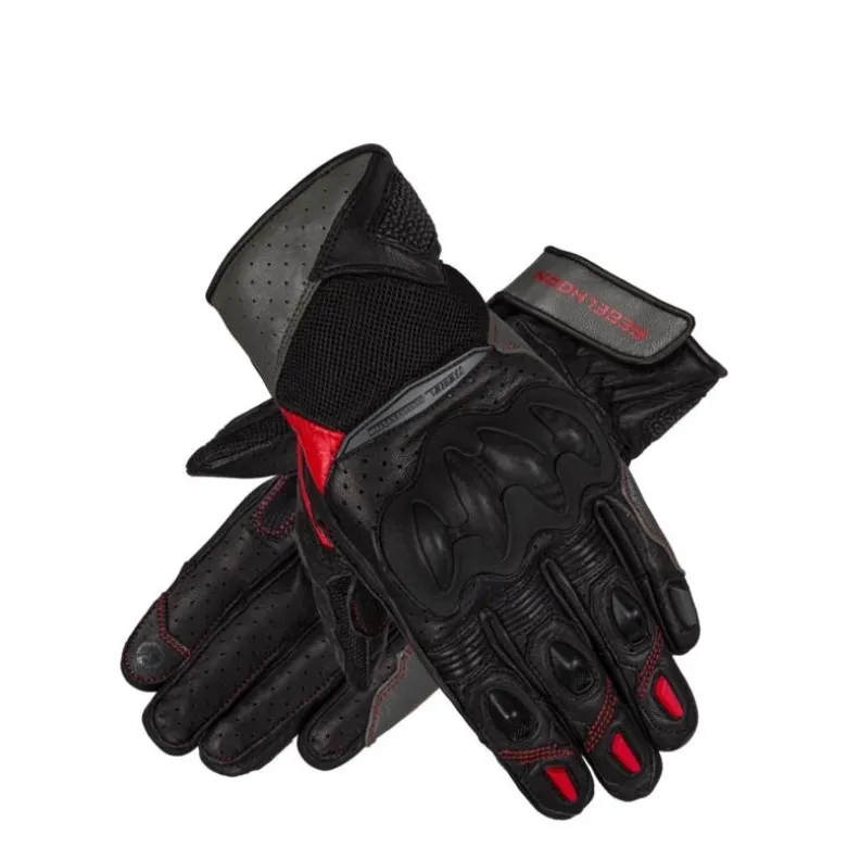 Rękawice sportowe damskie REBELHORN FLUX II LADY BLACK/FLO RED czarny szary czerwony fluo
