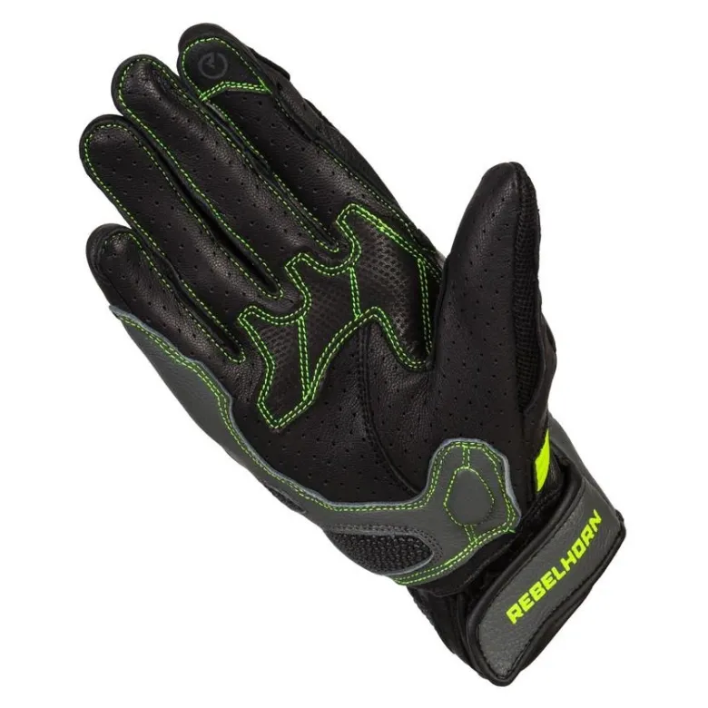 Rękawice sportowe damskie REBELHORN FLUX II LADY BLACK/FLO YELLOW czarny szary żółty fluo