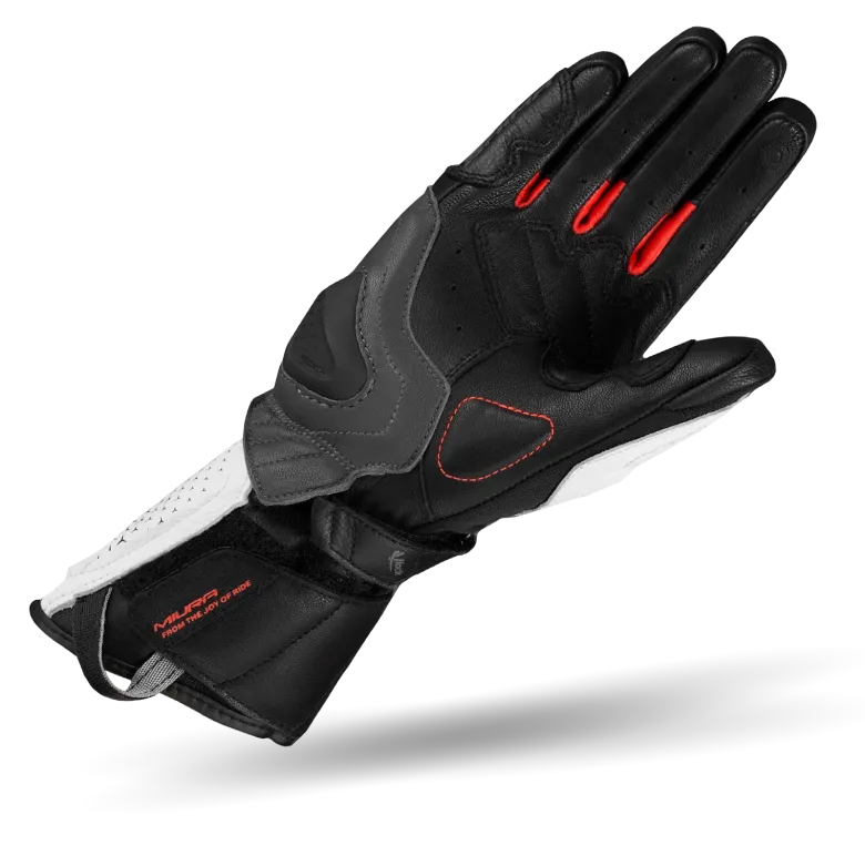 Rękawice sportowe damskie SHIMA MIURA RED FLUO czarny biały czerwony fluo