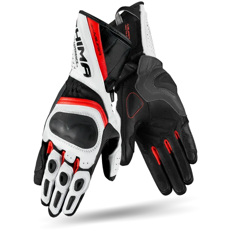Rękawice sportowe damskie SHIMA MIURA RED FLUO czarny biały czerwony fluo