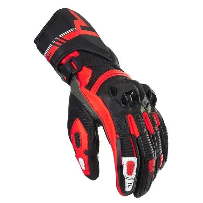 Rękawice sportowe REBELHORN ST LONG BLACK/GREY/FLO RED czarny szary czerwony fluo