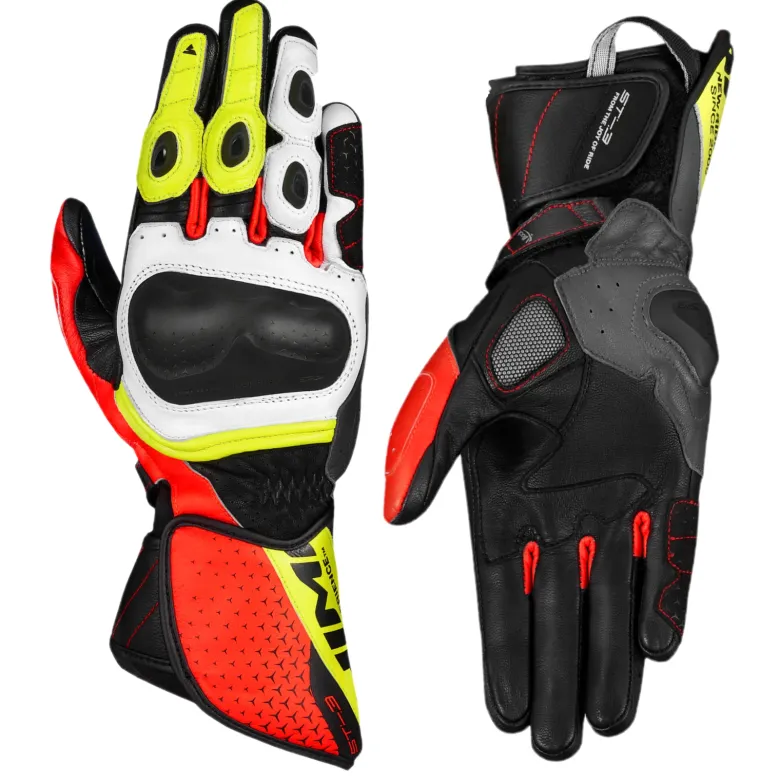 Rękawice sportowe SHIMA ST-3 MEN FLUO czarny czerwony biały żółty fluo