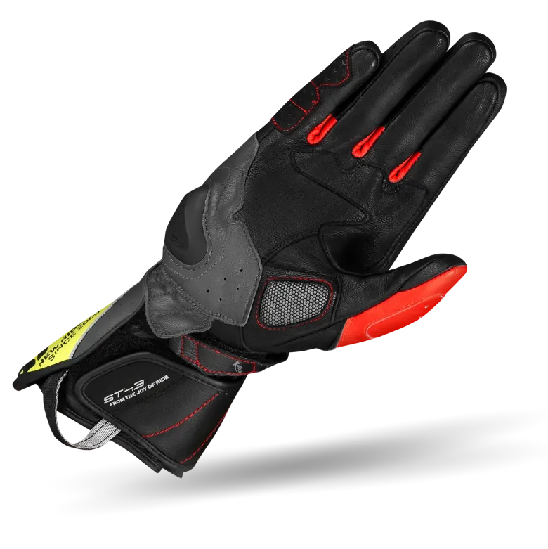 Rękawice sportowe SHIMA ST-3 MEN FLUO czarny czerwony biały żółty fluo