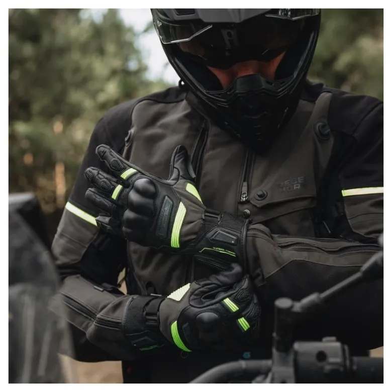 Rękawice szosowo-turystyczne REBELHORN RANGE BLACK/ANTHRACITE/FLUO YELLOW czarny szary żółty fluo