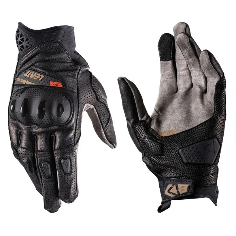 Rękawice szosowo-turystyczne LEATT ADV X-FLOW 8.5 SHORT STEALTH BLACK/GREY czarny szary